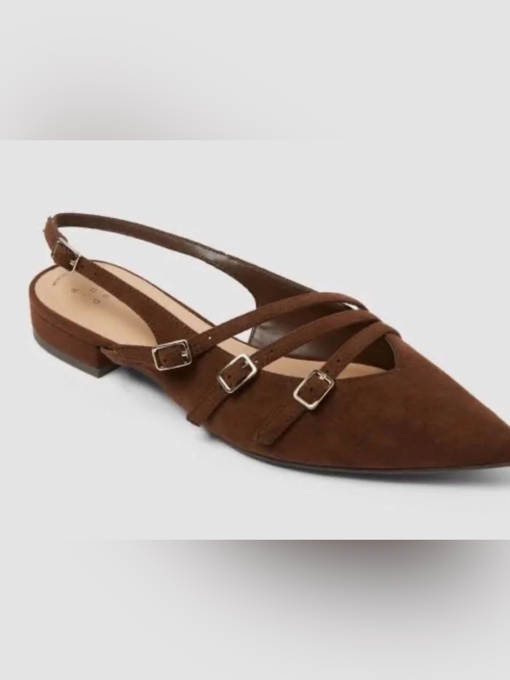 a new day Women’s Twiggy Multi Buckle Mini Heel Flats